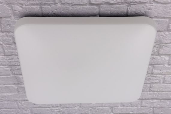 Сучасний квадратний світильник стельовий LED для кімнати кухні ванної з пультом 25716 Білий 4х38х38 см. | Зображення 1