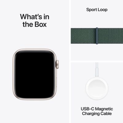Смарт-годинник Apple Watch SE 2024 GPS 40mm Starlight Aluminium Case with Lake Green Sport Loop (MXEH3QH/A) | Зображення 6