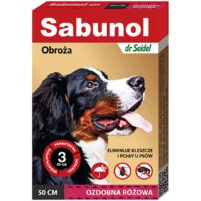 Нашийник від кліщів і бліх Sabunol GPI чорний 50 см (5901742001346)