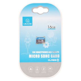 Карта памяти Usams US-ZB093 (TF High Speed Card) microSDHC Class 10 - 16GB (без адаптера) Blue