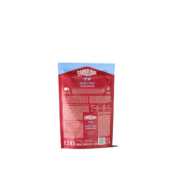 Корм сухий Carnilove Active Salmon & Turkey Junior Large Breed для молодих собак великих порід лосось та індичка 1,5 кг | Зображення 1