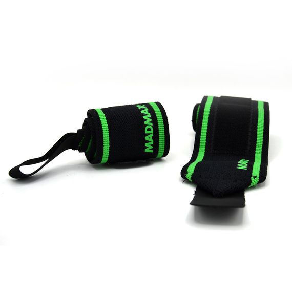 Кистьові бинти MadMax MFA-298 Wrist Wraps 18" Black/Green  (пара) | Зображення 2