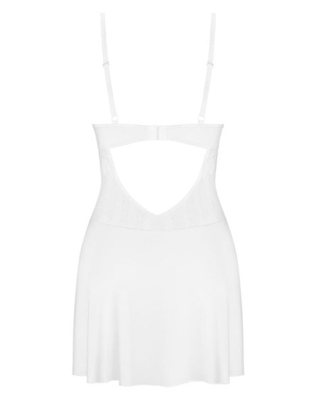 Пеньюар Obsessive Alissium chemise & thong, XL/2XL, мереживний ліф, стрінги в комплекті Sex Aura | Зображення 4