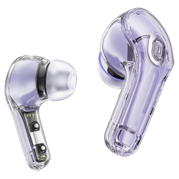 Навушники бездротові Bluetooth ACEFAST T8 Crystal color (2) bluetooth earbuds Alfalfa Purple | Зображення 2