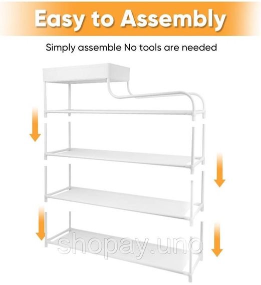 Напольный стеллаж для обуви CLOTHES RACK ∙ Полка - органайзер в прихожую для хранения обуви | Зображення 4