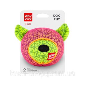 Игрушка для собак WAUDOG Fun,"Мишка", Ш 12 см, Дл 11см розовый