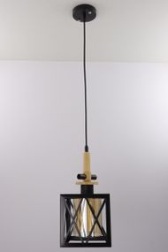 Люстра підвісна LOFT на 1 лампочку 25074 Чорний 40-100х16х16 см.