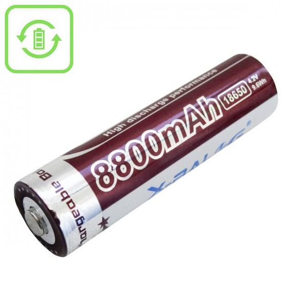 Літієвий акумулятор 18650 X-Balog 8800mAh 4.2V Li-ion літієва акумуляторна батарейка JU-422 для ліхтариків | Зображення 8
