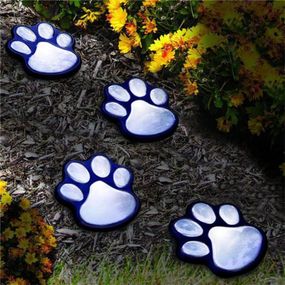 Светильник Solar Paw Print Lights на солнечной батарее 4 шт