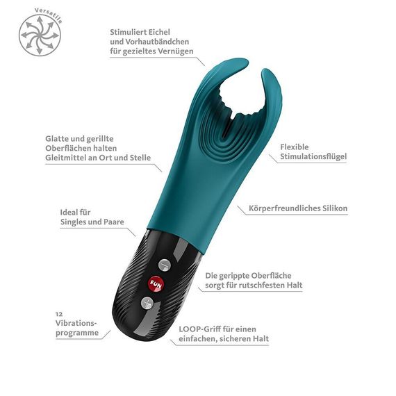 Вібратор для пеніса Fun Factory MANTA Bottle Green, підходить для парних ігор Sex Aura | Зображення 6