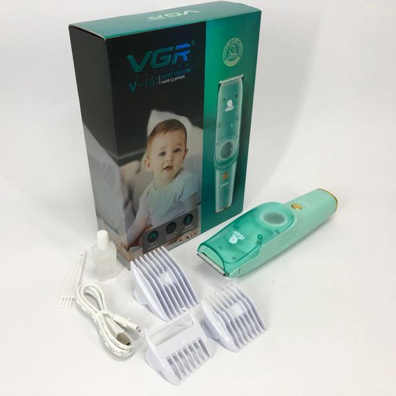 Машинка с вытяжкой для стрижки детей и младенцев VGR V-151 Baby со сменными насадками EG-15 | Зображення 5