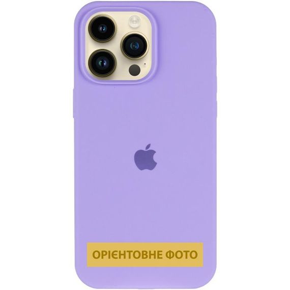 Чохол Silicone Case (AA) Logo with MagSafe для Apple iPhone 16 (6.1") Бежевий / Desert Gold Бузковий / Dasheen | Зображення 1