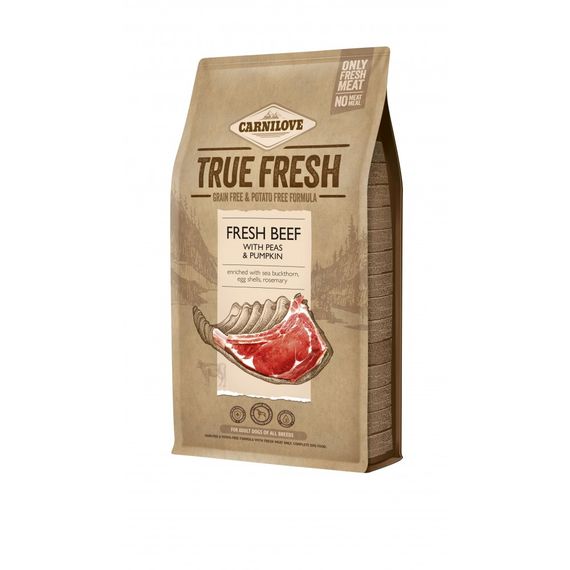 Корм сухий Carnilove True Fresh Beef for Adult dogs для дорослих собак усіх порід з яловичиною 4 кг
