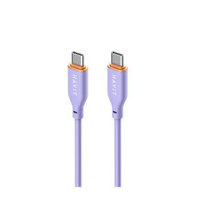 Кабель USB PD Type-C/Type-C Havit HV-CB603 3,0A 60W гіпереластик 1,2м фіолетовий