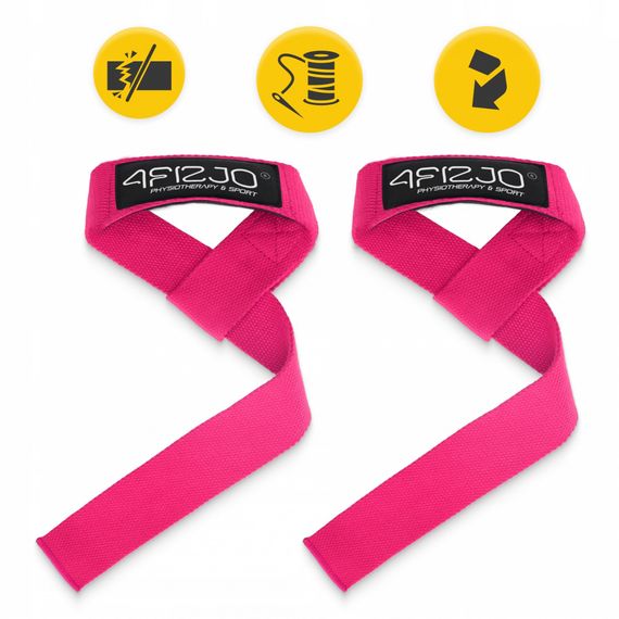 Лямки для станової тяги 4FIZJO Deadlift Straps Pink (P-5905973402293) | Зображення 5