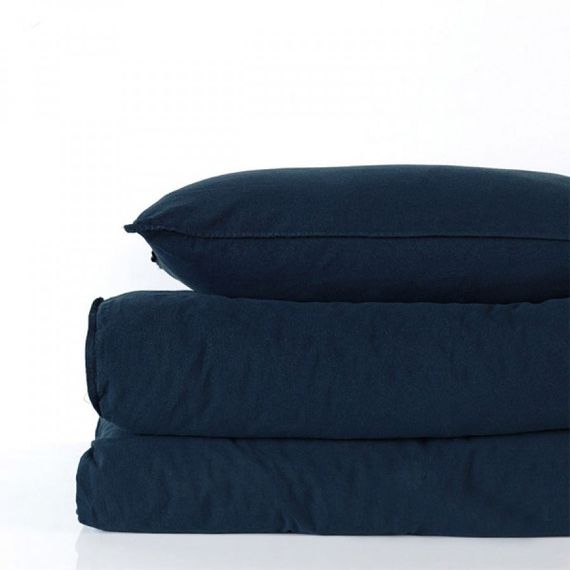Комплект постельного белья SoundSleep Stonewash Adriatic евро dark blue синий | Зображення 2
