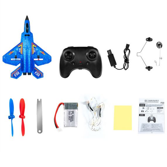 Літак на радіокеруванні SCHE HW32 F22 Fighter Blue | Зображення 2
