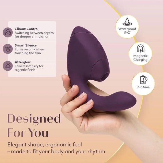 Вибратор-стимулятор вакуумный Womanizer Next Duo Dark Purple для точки G, фиолетовый Sex Aura | Зображення 7