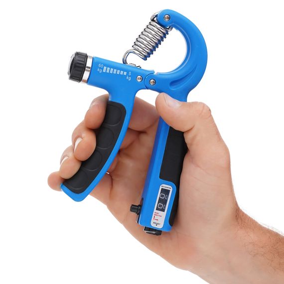 Еспандер кистьовий Cornix 5-60 кг з регульованим навантаженням та лічильником XR-0263 Blue/Black | Зображення 1
