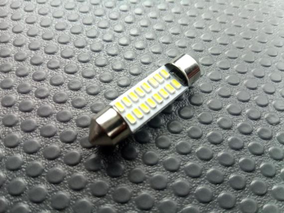 Лампа світлодіод с/ц 12V C5W 36 мм AC 16SMD (35 х 28) біла | Зображення 1