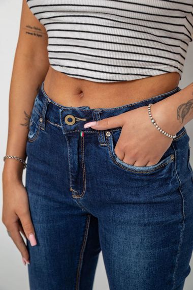 Джинси жіночі однотонні Skinny, колір синій, 244RNL2040 | Зображення 4