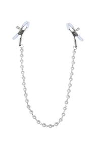 Затискачі для сосків із перлами Feral Feelings Nipple clamps Pearls Сріблястий One Size