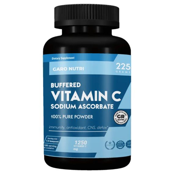 Вітамін C GARO Nutrition Vitamin C as Sodium Ascorbate 225 g /180 servings/ Pure