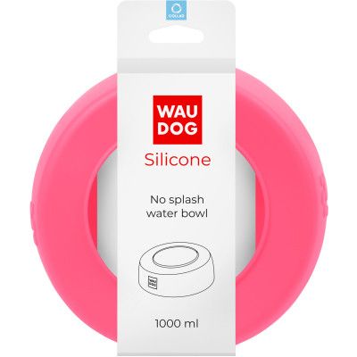 Посуда для собак WAUDOG Silicone Миска-непроливайка 1 л розовая (50797) | Зображення 3