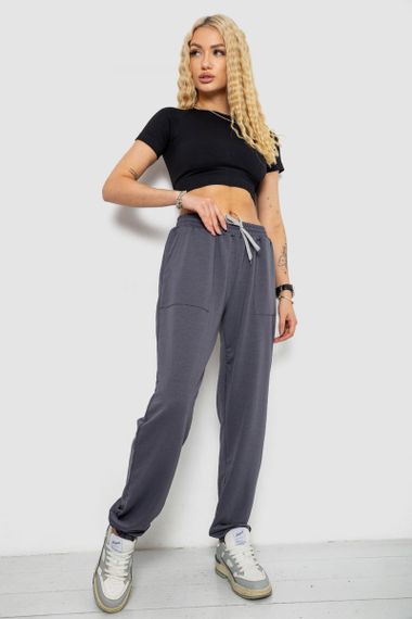 Спортивні штани жіночі, колір темно-сірий, 238R347 | Зображення 1