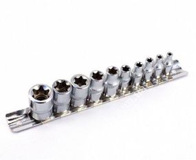 Набор головок 10пр. внешний торкс 1/4"DR E4-E18 блистер Alloid