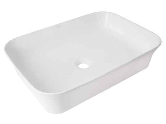 Раковина накладна Qtap Virgo N 560х380х130 мм, White, прямокутна, без донного клапана QT18116308W