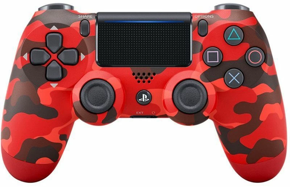 Багатофункціональний джойстик DualShock 4 для Sony PS4 V2 Червоний камуфляж Bluetooth NEW З ЛОГОТИПОМ