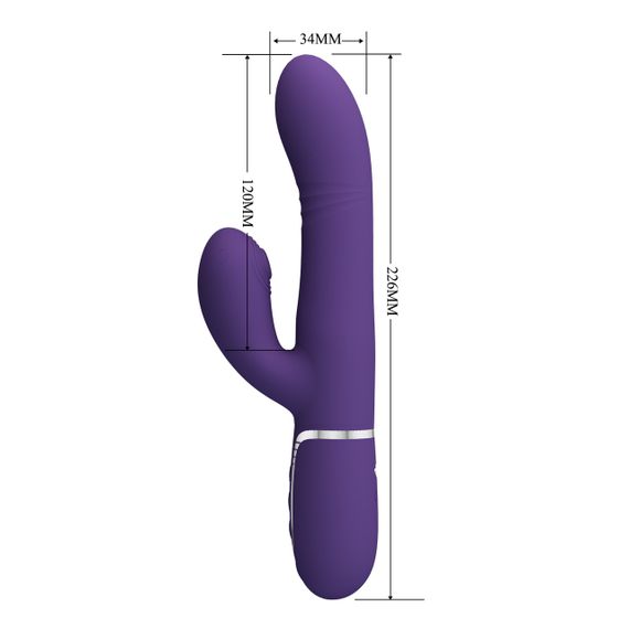 Вібромасажер із поступальним рухом серії Pretty Love - Mariana Twinkled Dark Purple 7 vibration functions 4 rolling functions, Sex | Зображення 8