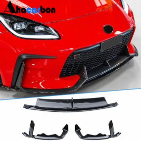 Накладка на передній бампер Lip V2 (2021-2023, Карбон) для Subaru BRZ 2021- рр