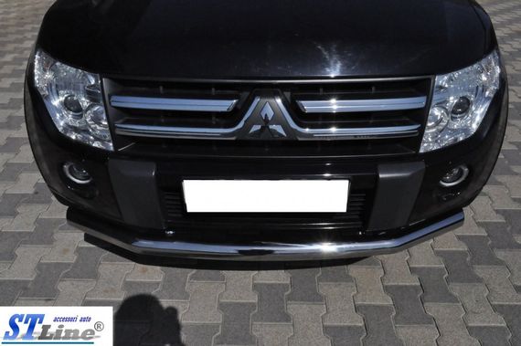 Передній захист ST008 (нерж.) для Mitsubishi Pajero Wagon III | Зображення 1
