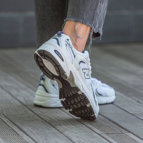 Кросівки літні  сітка New Balance білі | Зображення 3