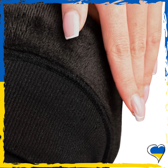 Лосины женские утепленные черный эко-мех. Трикотажные теплые лосины. Зима. M, L, XL | Зображення 6