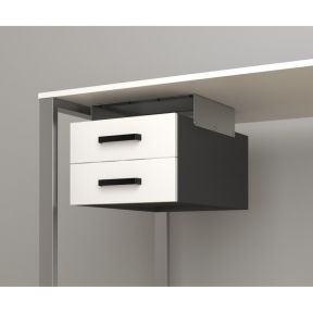 Навесной ящик для стола Loft Design BX-2 двойной белый