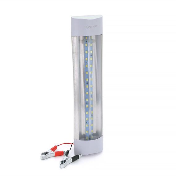 Лампа Светодиодная POWERMASTER T8, 12V, 30 см, зажимы, BOX
