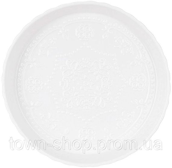 Форма для выпечки фарфоровая "White City Кружево" Ø21х4см, круглая BD-988-444