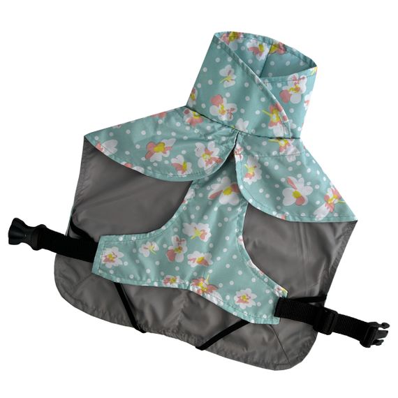 Дощовик плащ квіточки м'ятний 3 | Зображення 3