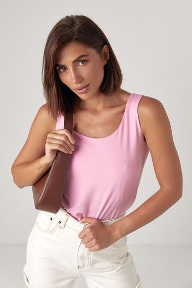 Эластичная женская майка - розовый цвет, S (есть размеры) | Зображення 6