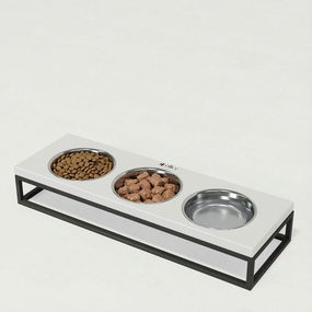 Миски на подставке для котов и маленьких собак Hollky Base Bar (3 × 0,45 л) Bar-54187-GRWH