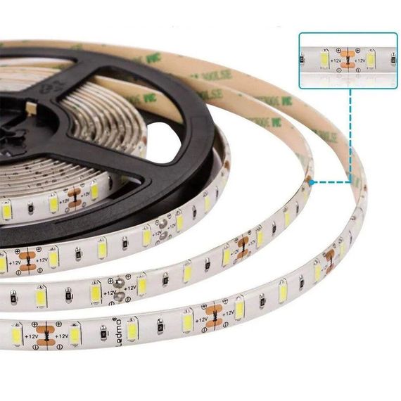 Светодиодная RGB лента 5м, 3528 с пультом и блоком питания / Многоцветная LED лента самоклеющаяся | Зображення 1