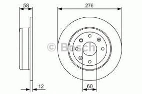 Диск гальмівний CHEVROLET Epica 06- задн. (вир-во Bosch) BOSCH 0986479A56 на CHEVROLET TOSCA (KL1_)