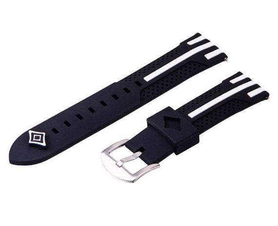 Силіконовий ремінець Primo Dart для годинника Samsung Galaxy Watch 46 mm SM-R800 - Black&White