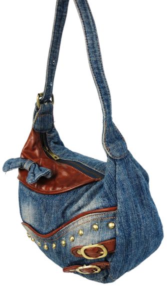 Жіноча джинсова сумка  Fashion jeans bag синя | Зображення 2