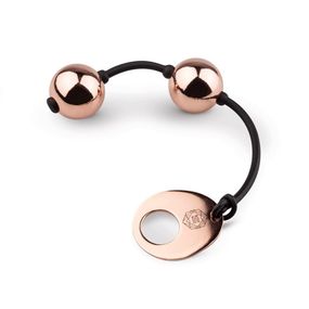 Металлические вагинальные шарики Rosy Gold Nouveau Kegel Balls, масса 376 г, диаметр 2,8 см