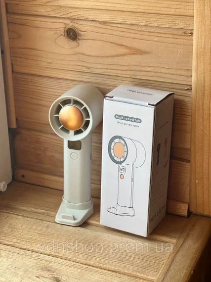 Вентилятор портативний настільний ручний 2025 New Violent Turbo / Gear LY-934 із вбудованим акумулятором та з цифровим дисплеєм, 5