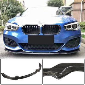 Накладка на передній бампер Lip V1 (для M-Sport 2015-2019, Карбон) для BMW 1 серія F20/21 рр